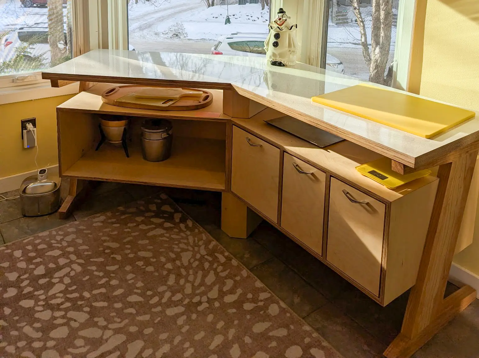 Kitchen Counter Storage Table